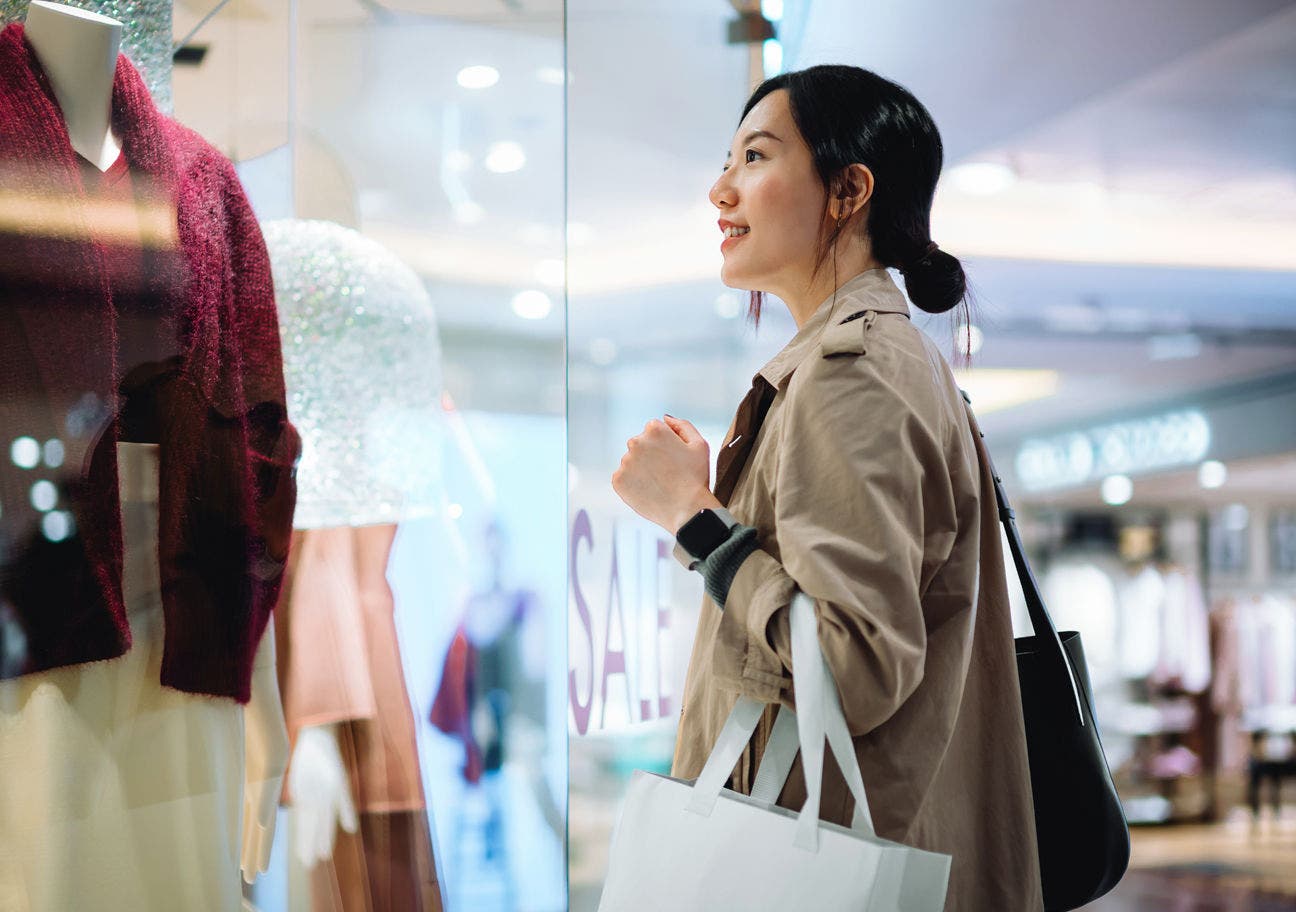 woman shopping for clothes